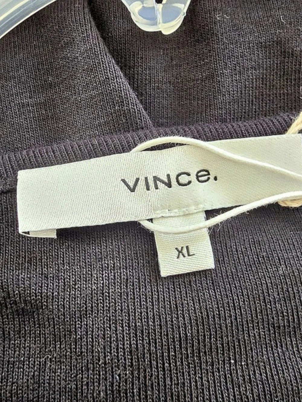 Vince Cotton Modal Square Neck Long Sleeve Top Black Size XL - Picture 5 of 7